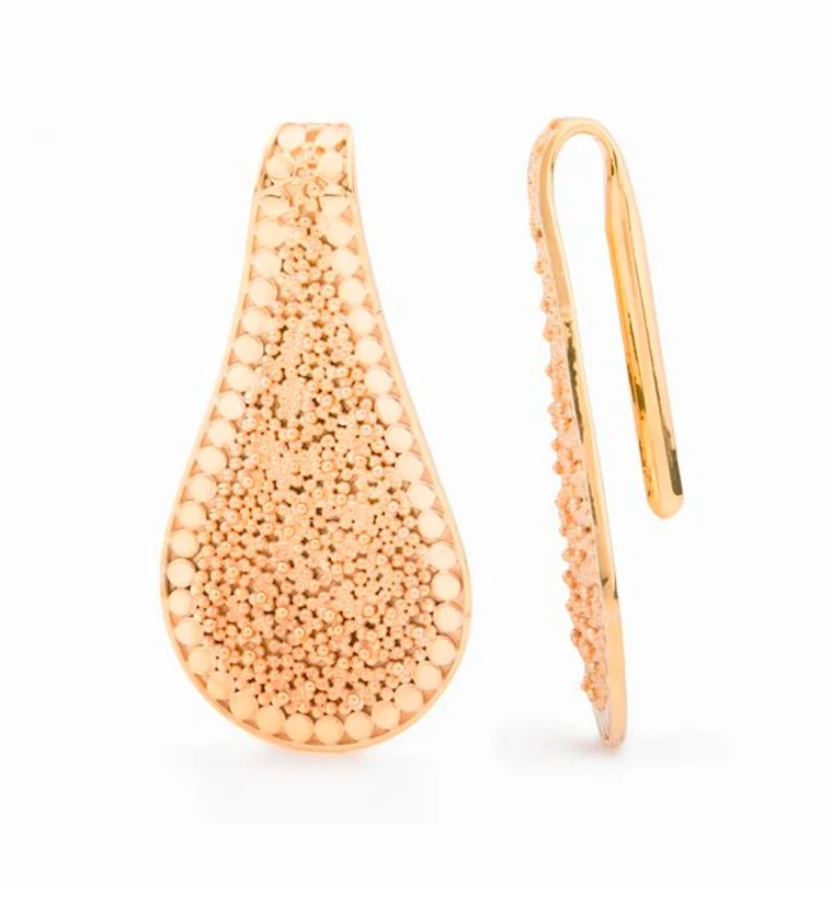 Deluge Teardrop Brass Ear Weights - Image 2