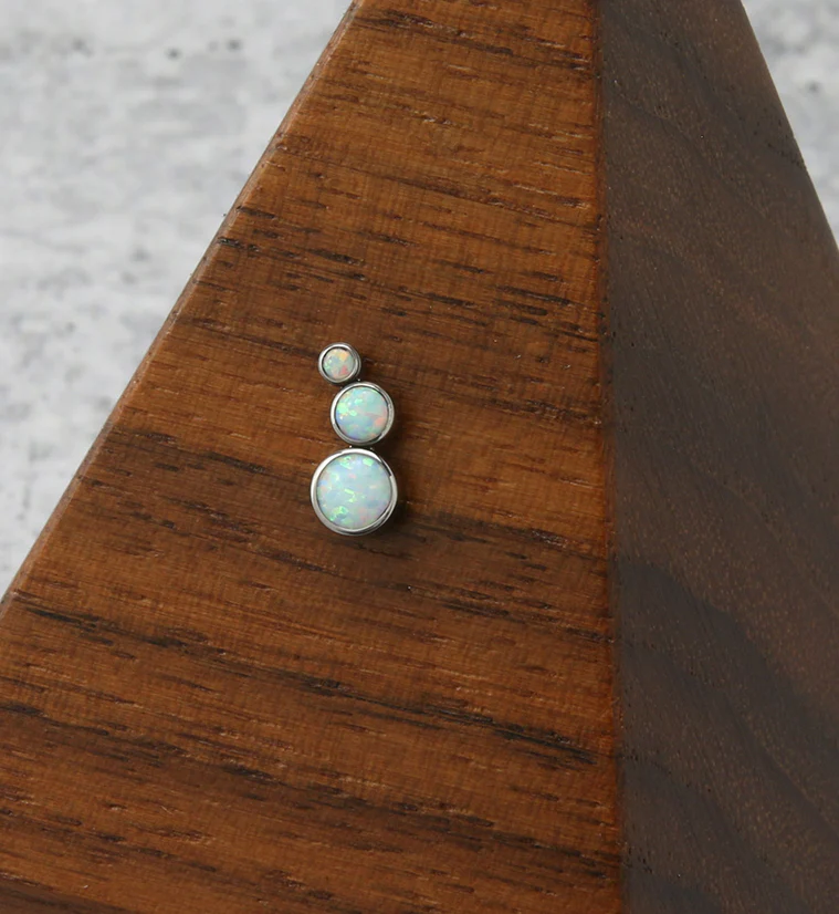 Descend White Opalite Threadless Titanium Top - Image 2