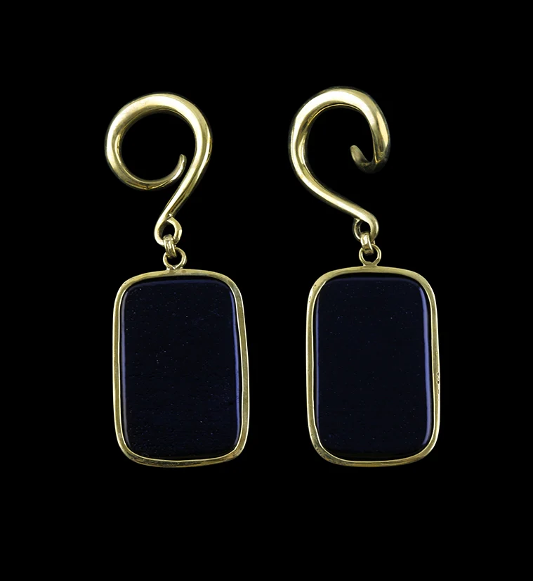 Dichroic Figure Glass Brass Ear Weights Version 3 - Image 2