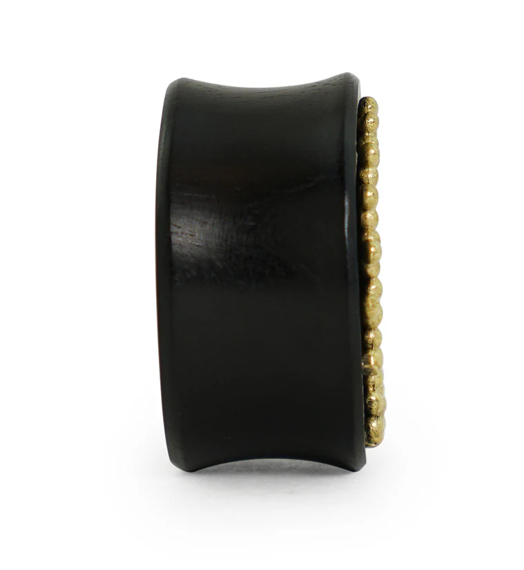 Doily Brass Inlay Areng Wood Plugs - Image 5