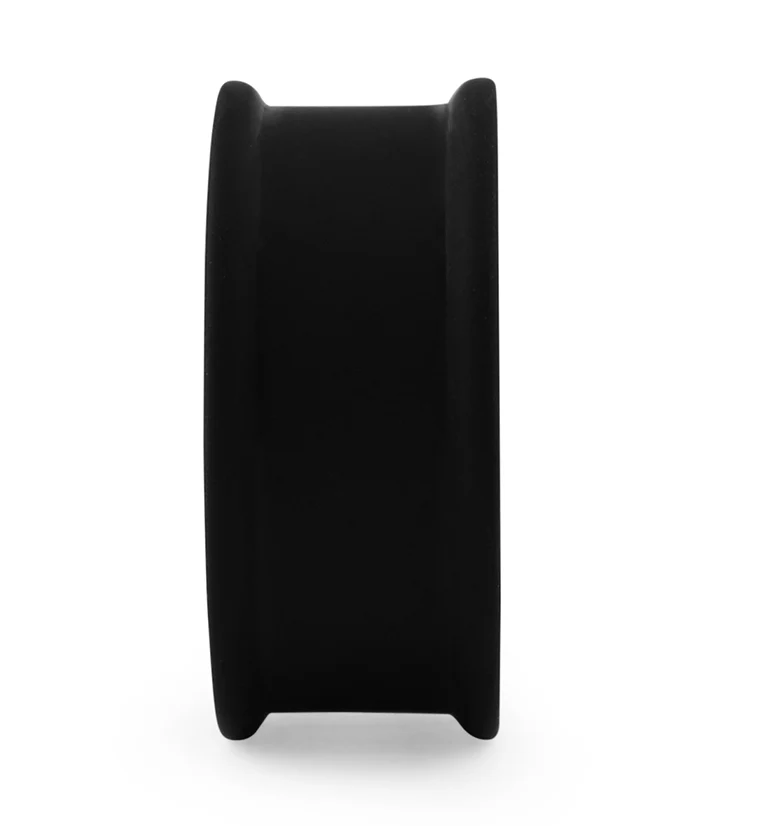 Double Flare Matte Black Silicone Plugs - Image 4