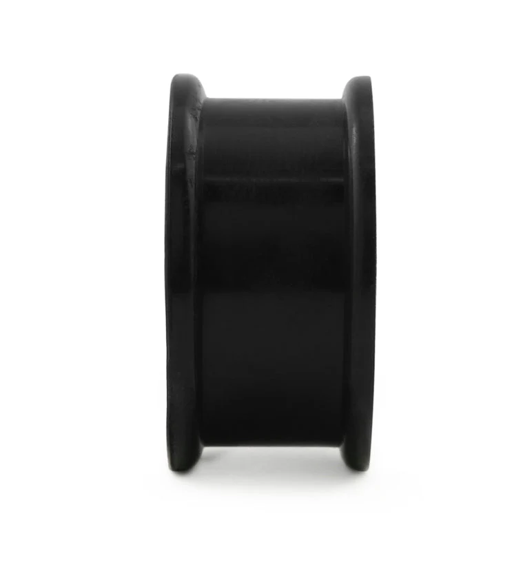 Double Flare Black Silicone Plugs (CLOSE OUT) - Image 4