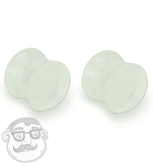 Double Flare Glow In The Dark White Plugs - Image 3