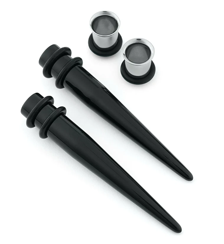 Double Taper & Tunnel Ear Stretching Kit (4 pieces) - Image 2