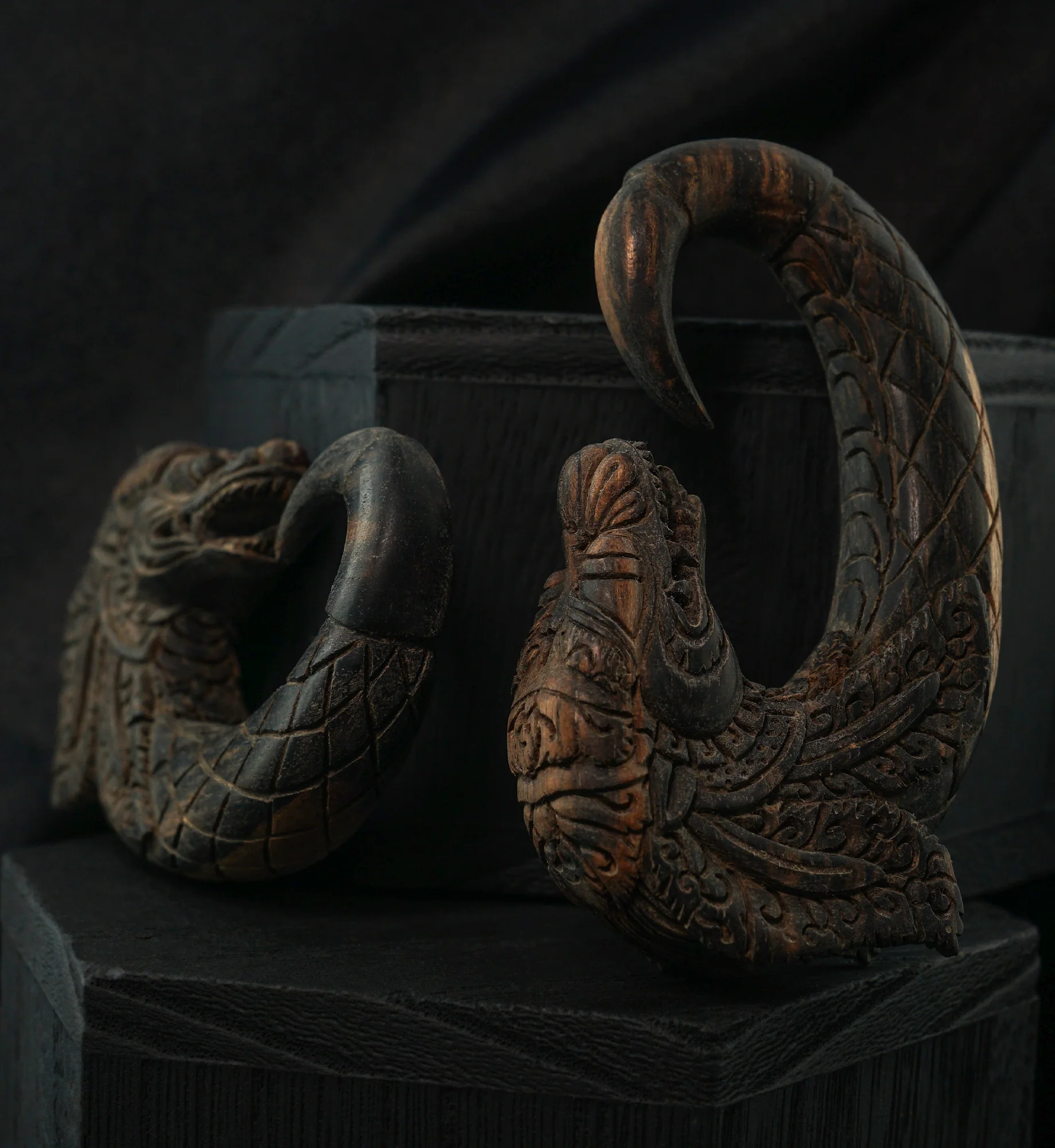Dragon Fiery Areng Wooden Hangers - Image 4
