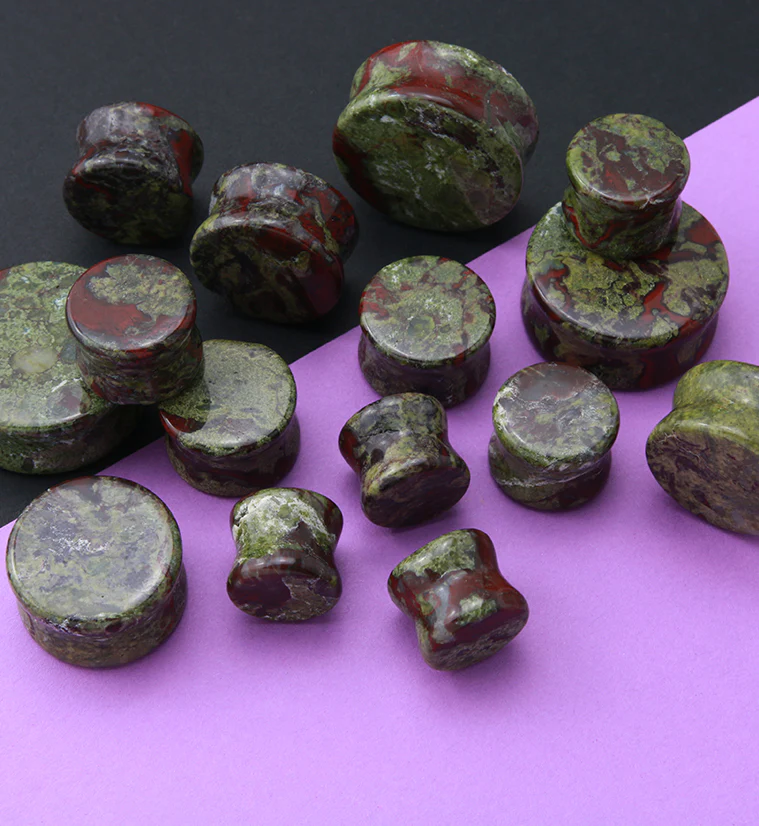 Dragons Blood Jasper Stone Plugs - Image 2