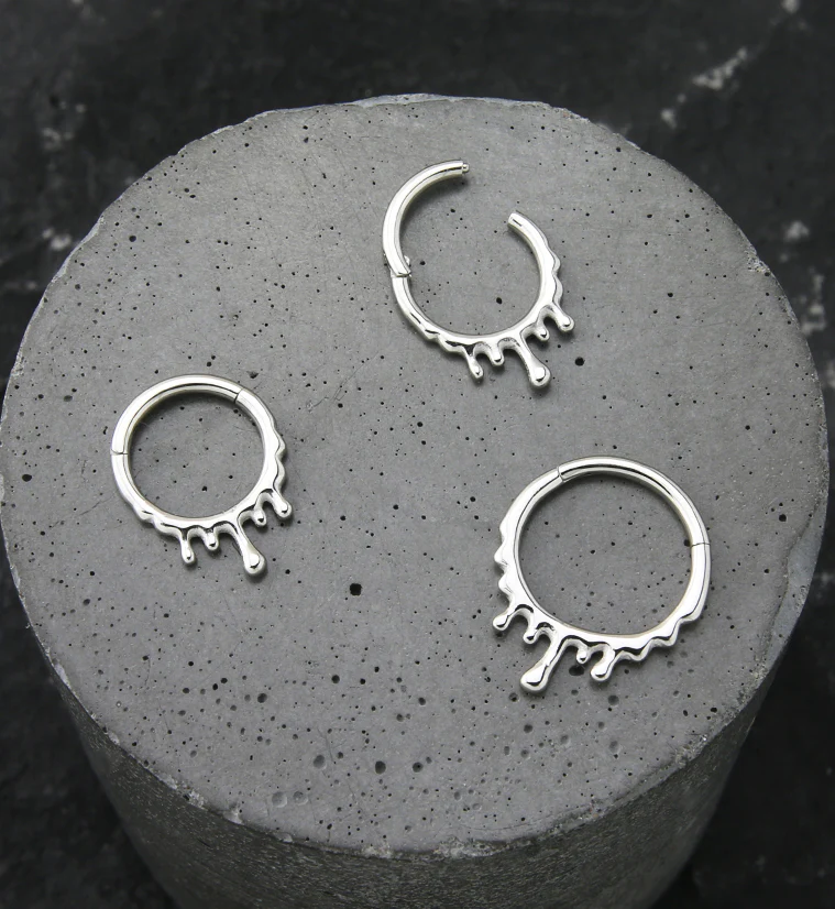 Drip Stainless Steel Hinged Segment Ring - Image 2