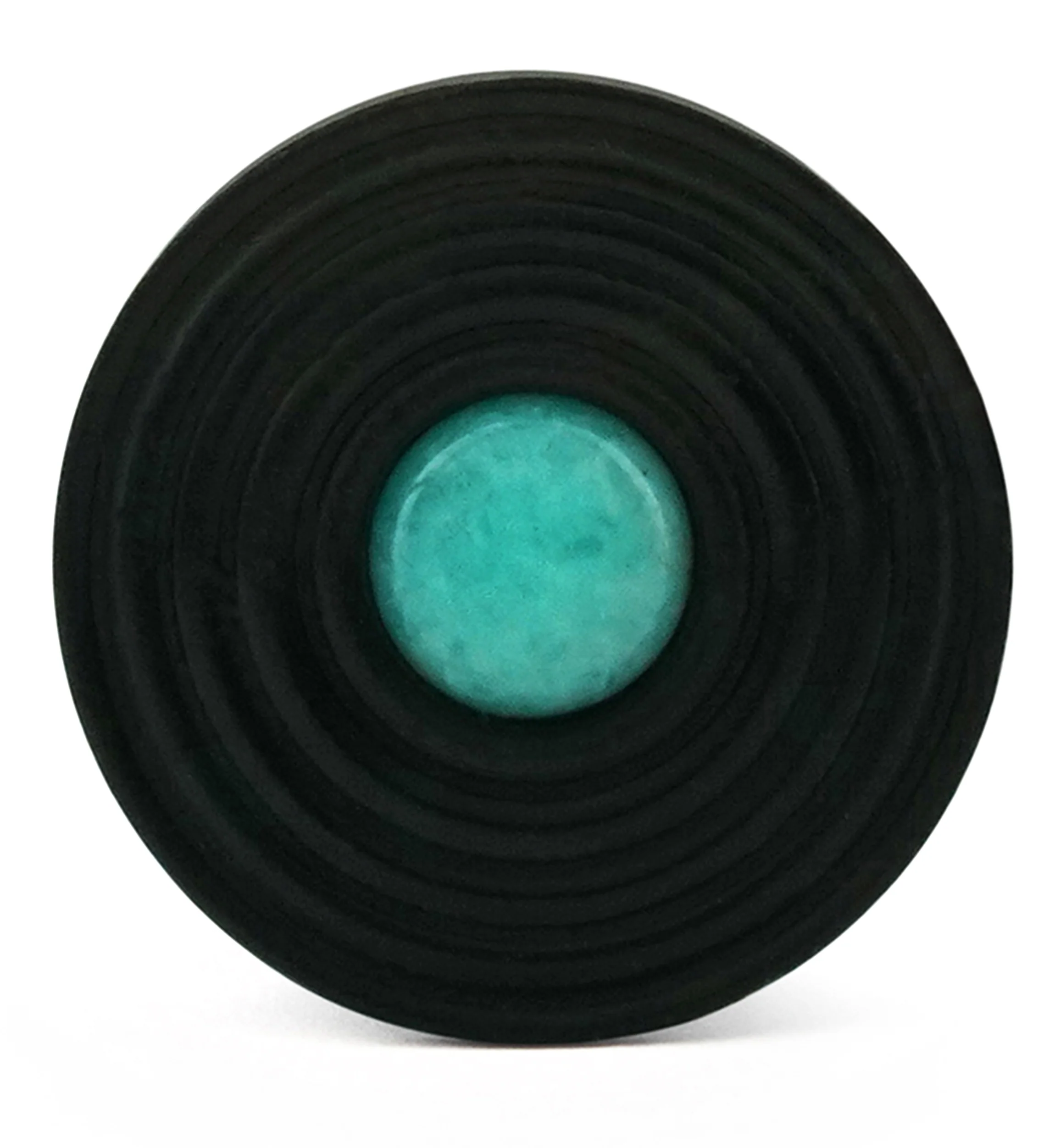 Ecliptic Amazonite Stone Areng Wood Double Flare Plugs - Image 4