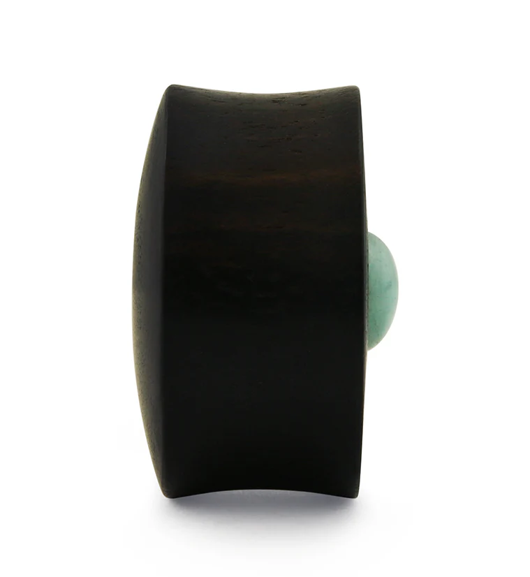 Ecliptic Areng Wood Plugs With Amazonite Stone Inlay - Image 5