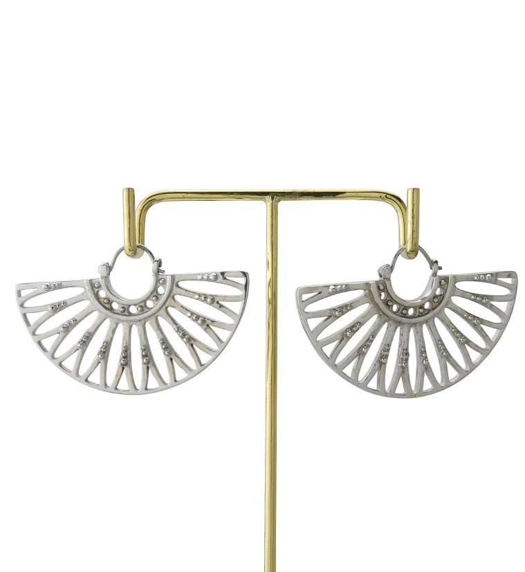 Egress White Brass Titanium Hangers / Earrings - Image 4