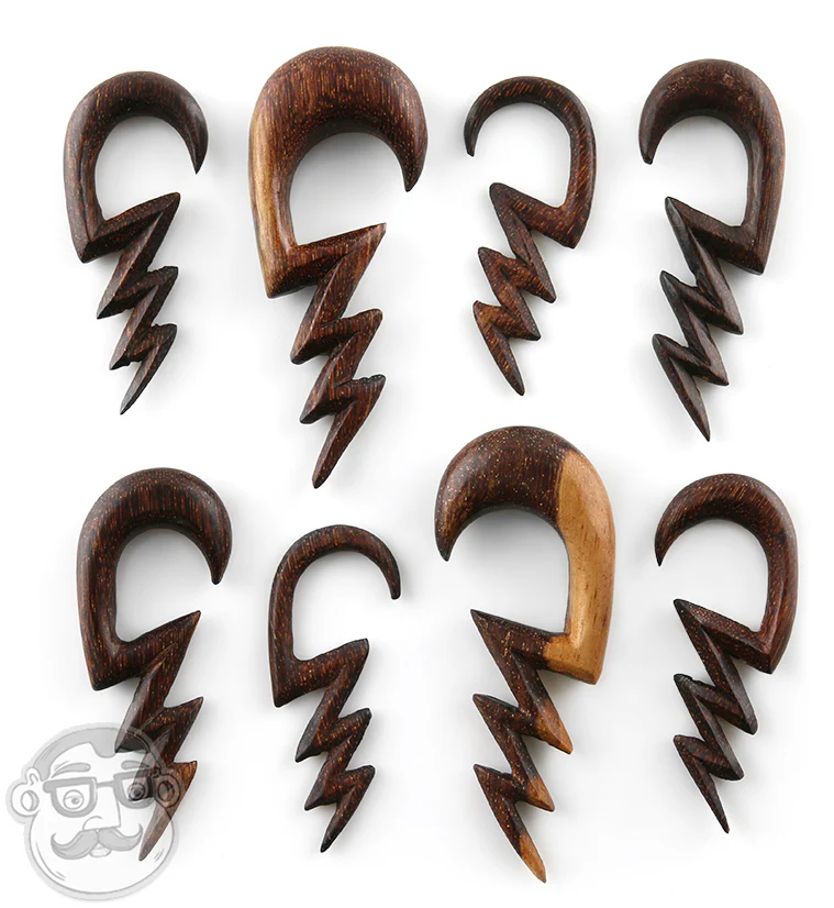 Electric Dark Tamarind Wooden Spiral Hangers - Image 3