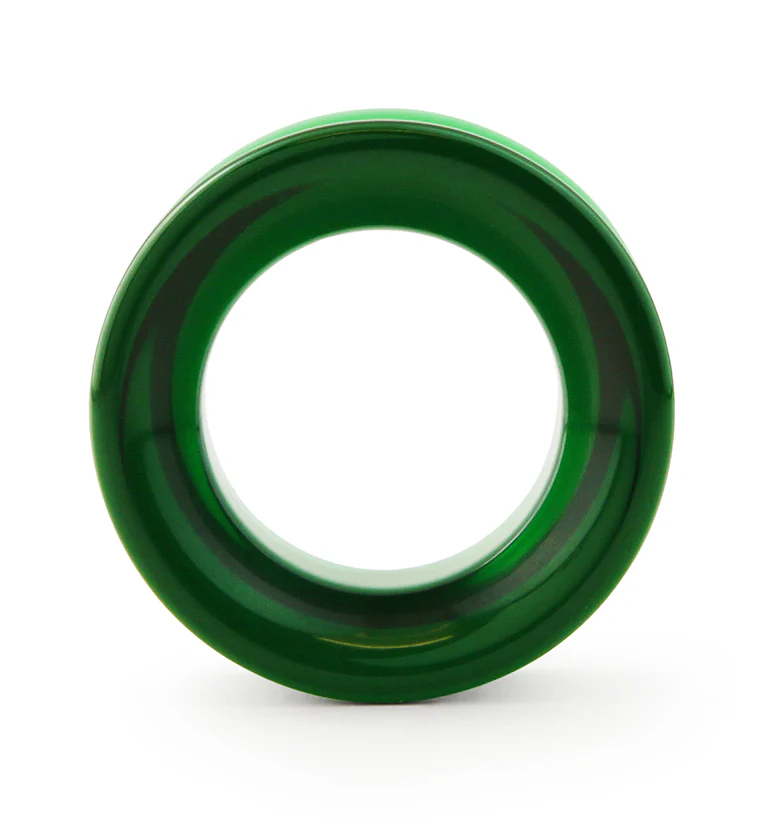 Emerald Green Glass Tunnel Plugs - Image 7