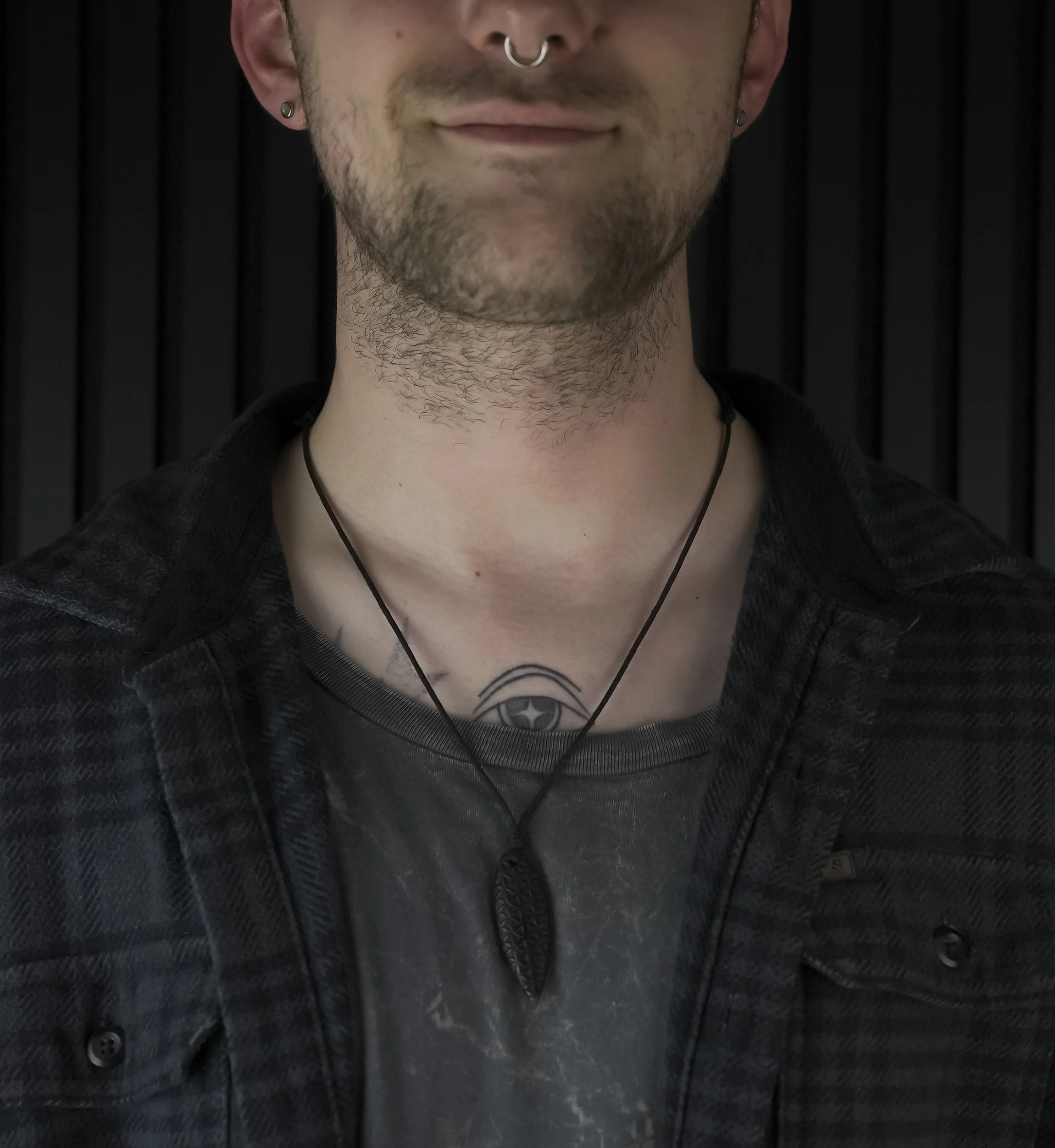 Engraved Flower Of Life Pendant Wood Pendant Necklace - Image 3