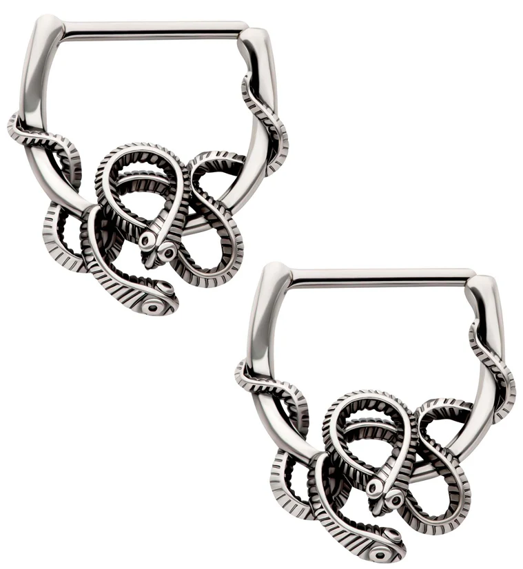 Entwined Snake Nipple Clicker