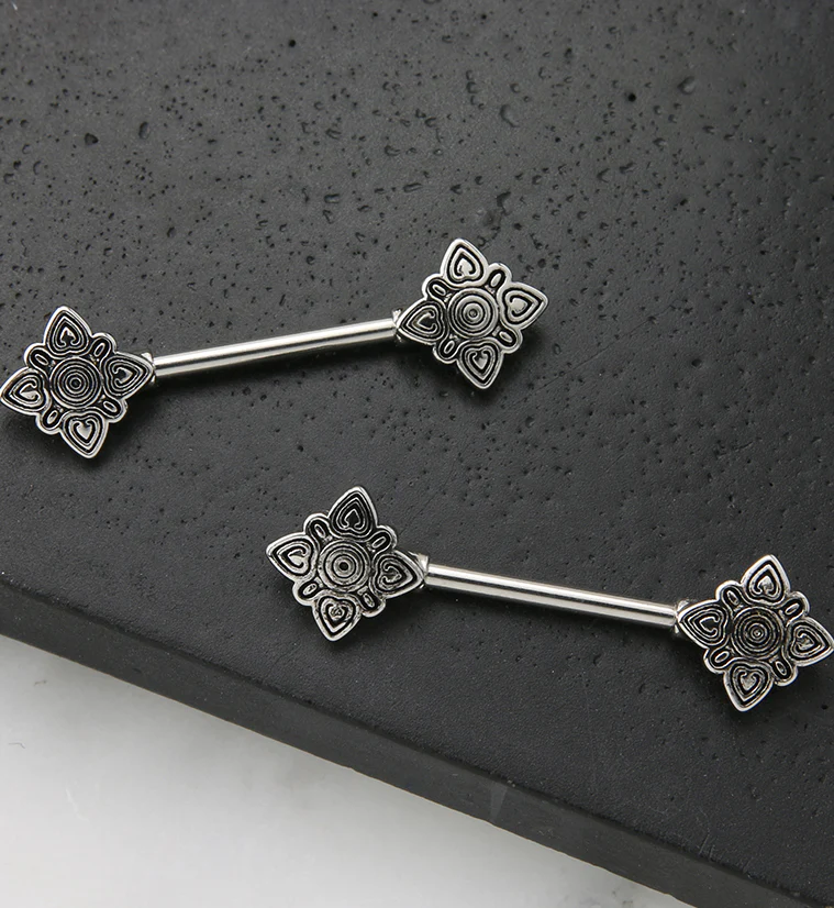 Etch Stainless Steel Nipple Barbell - Image 2