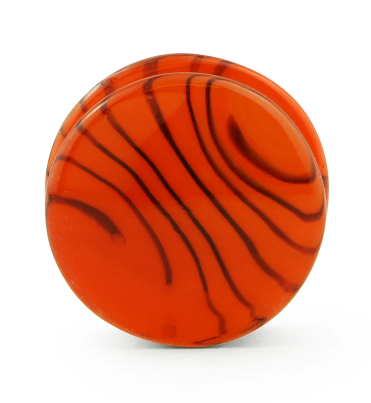 Tiger Orange Glass Plugs - Image 4