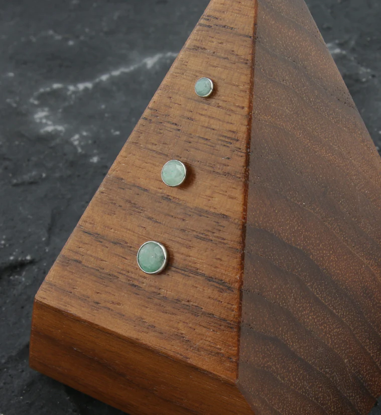 Faceted Aquamarine Stone Titanium Threadless Top - Image 2