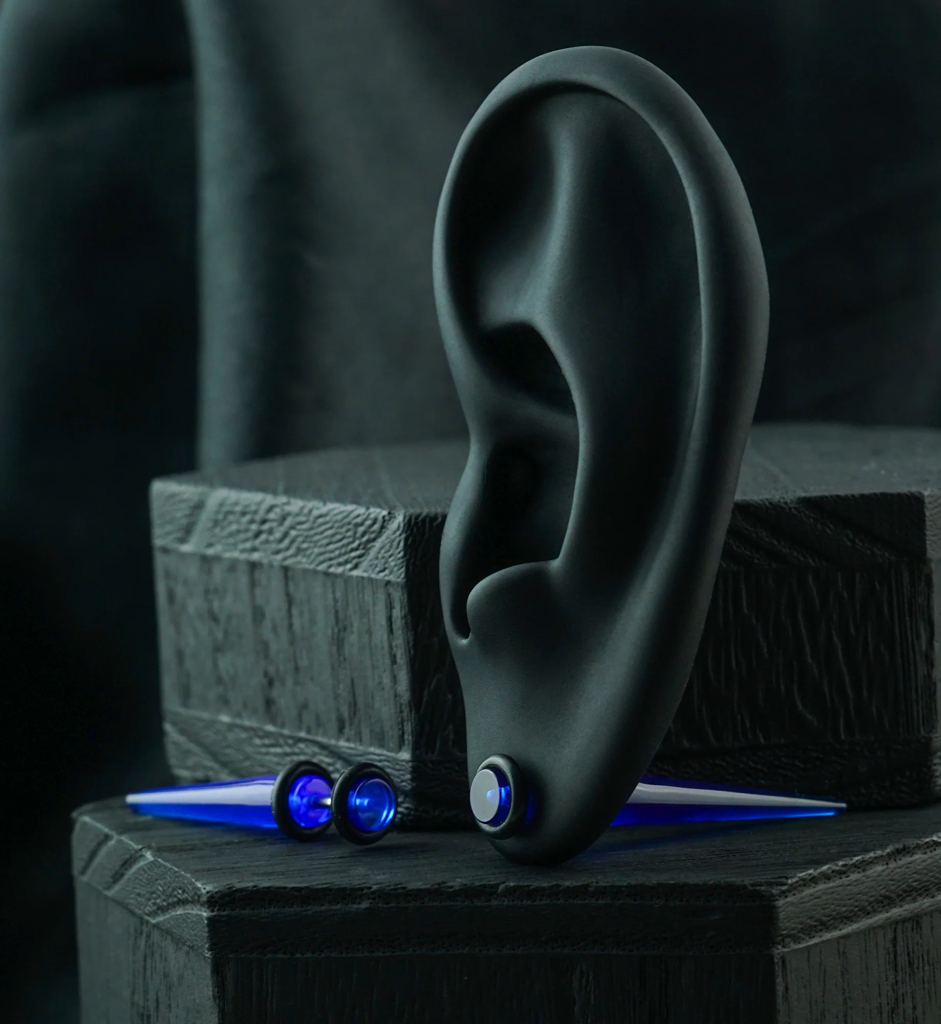 Fake Gauge U.V. Blue Tapers - Image 2