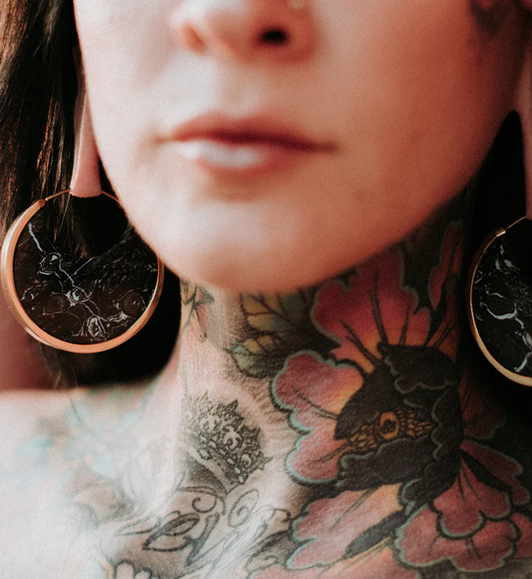 Falcate Black Palm Root Stone Ear Weights - Image 2