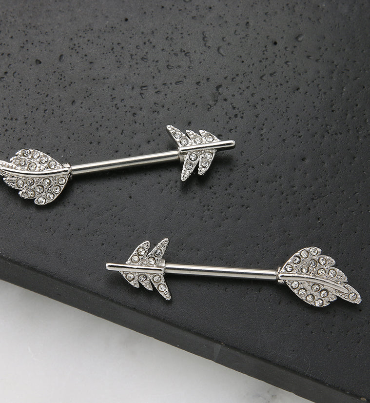 Feather Arrow Stainless Steel Nipple Barbell - Image 2