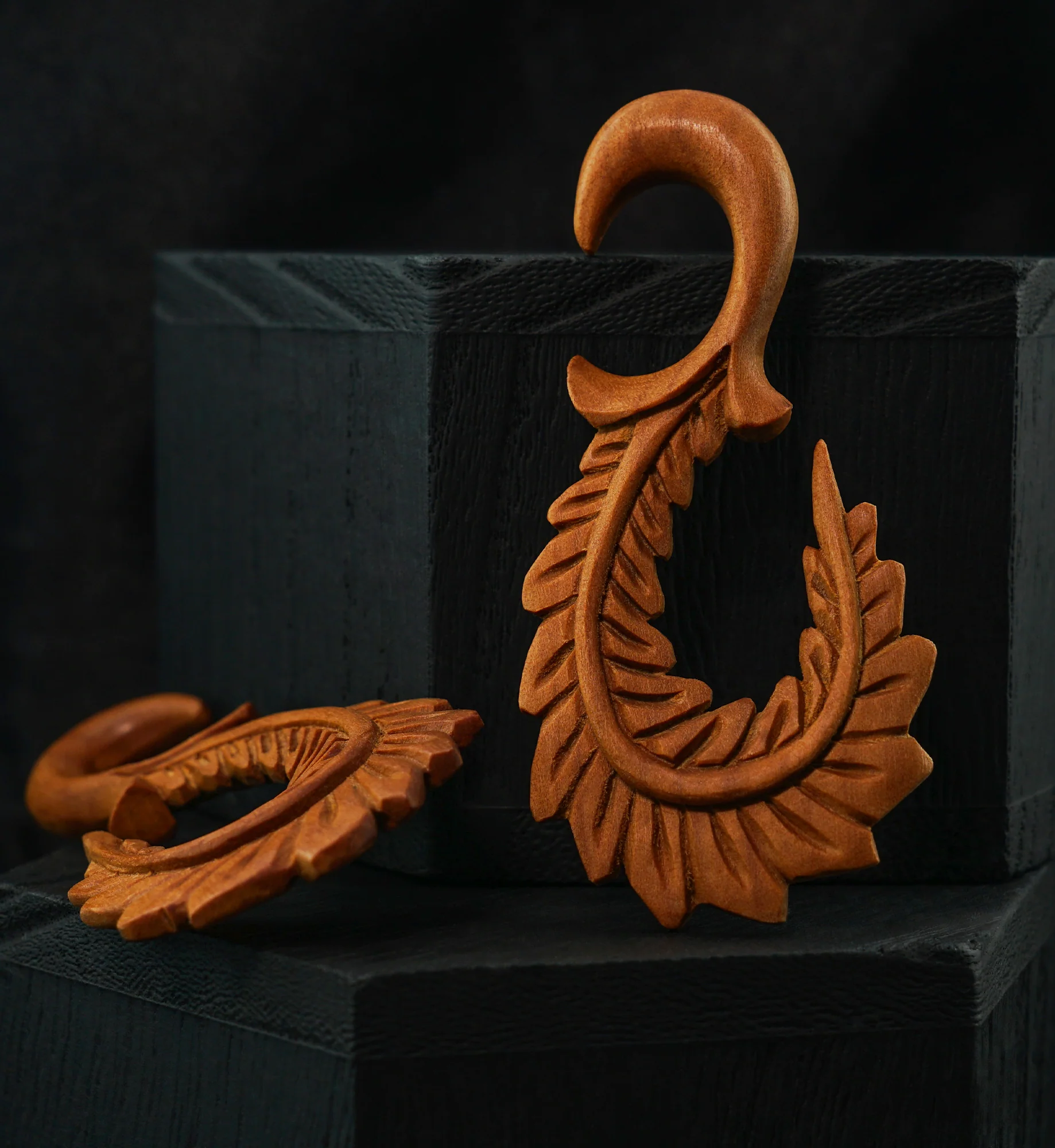 Feathered Saba Wood Hangers - Image 2