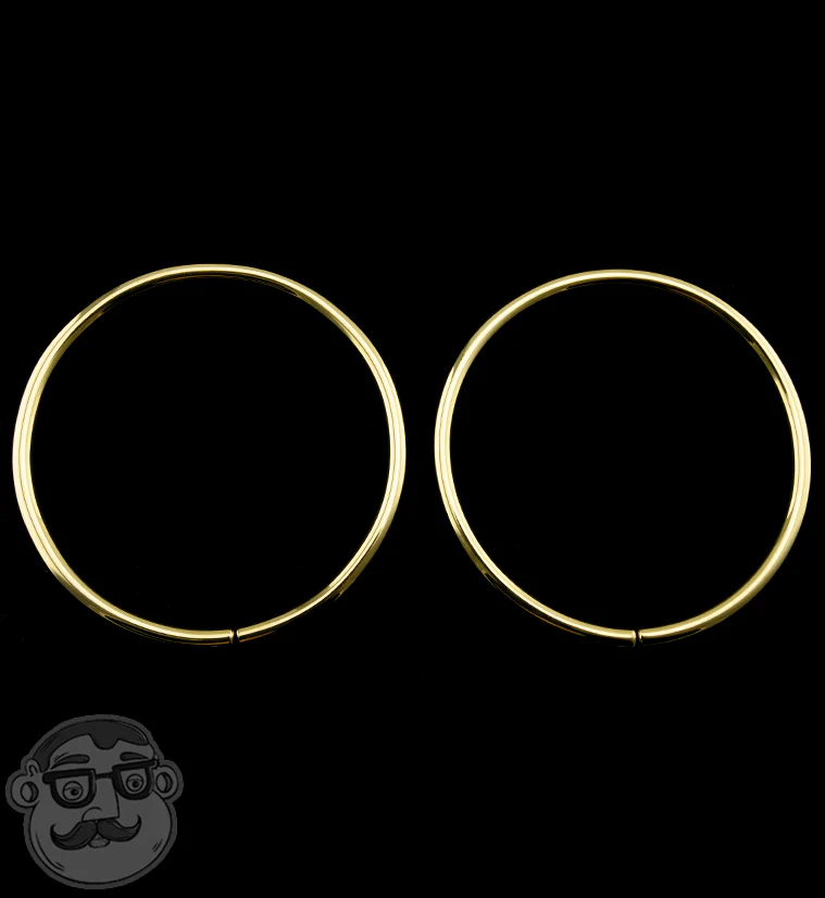 Fierce XL Brass Hoops - Image 2