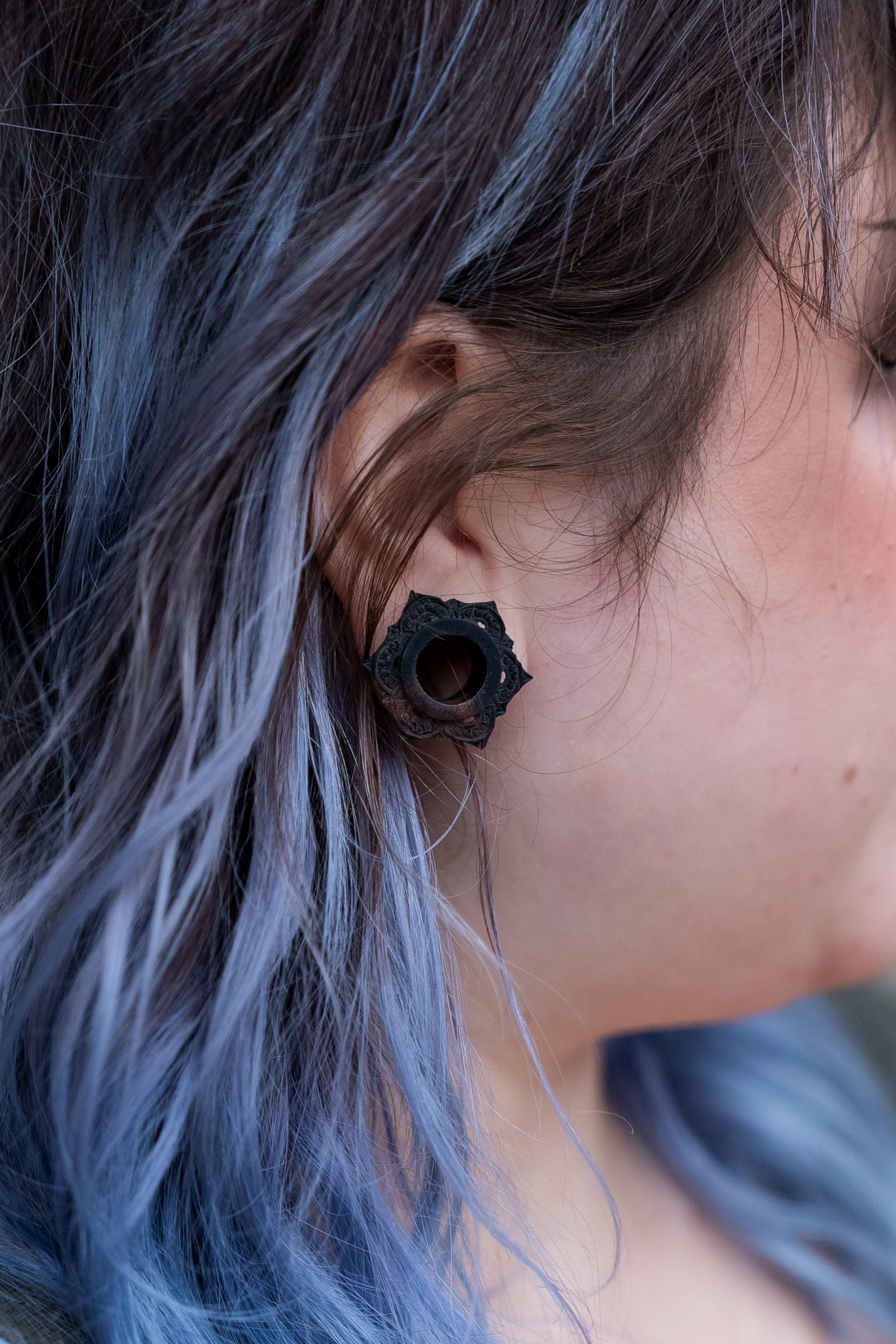 Filigree Areng Wood Mayan Flare Tunnel Plugs - Image 5