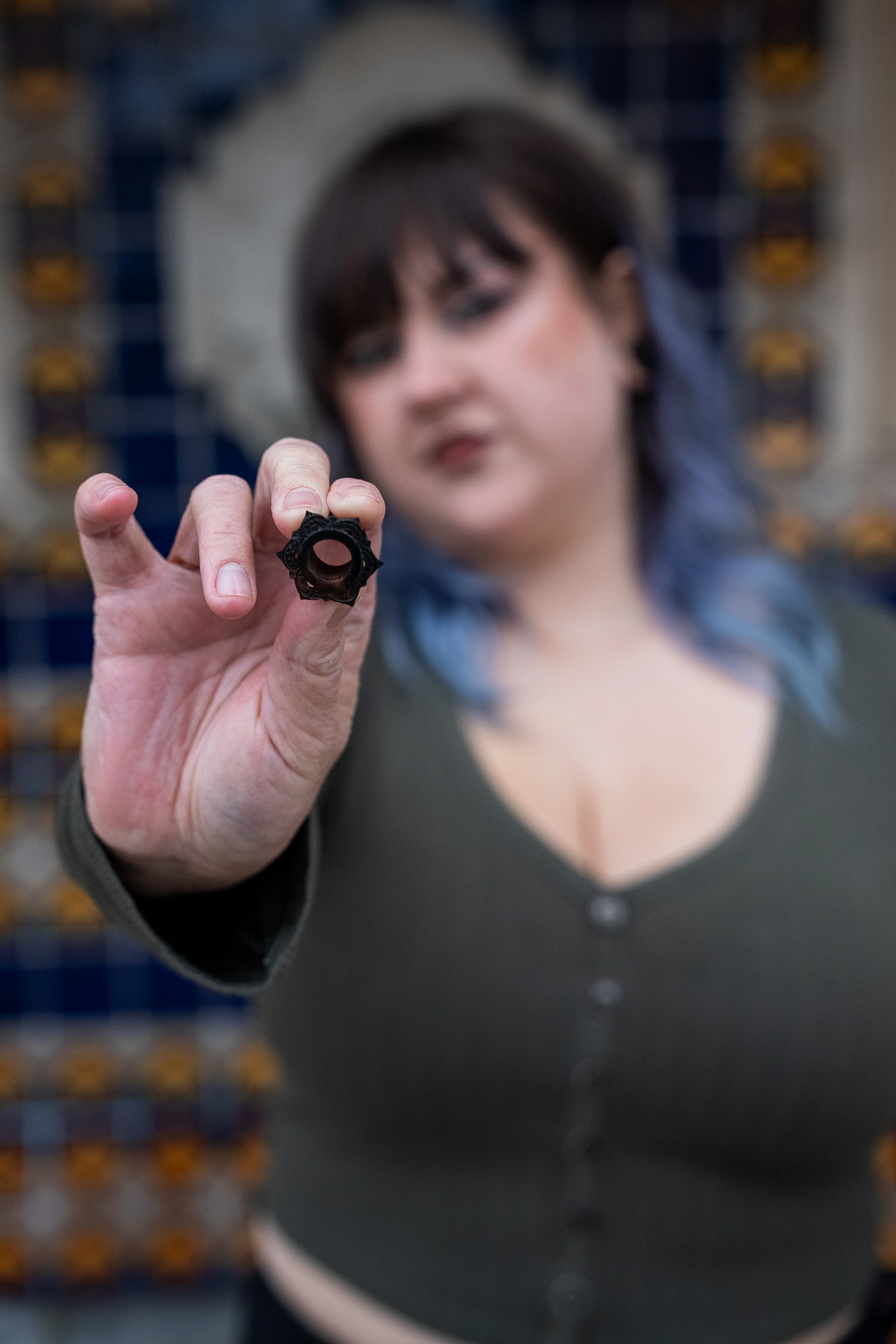 Filigree Areng Wood Mayan Flare Tunnel Plugs - Image 8