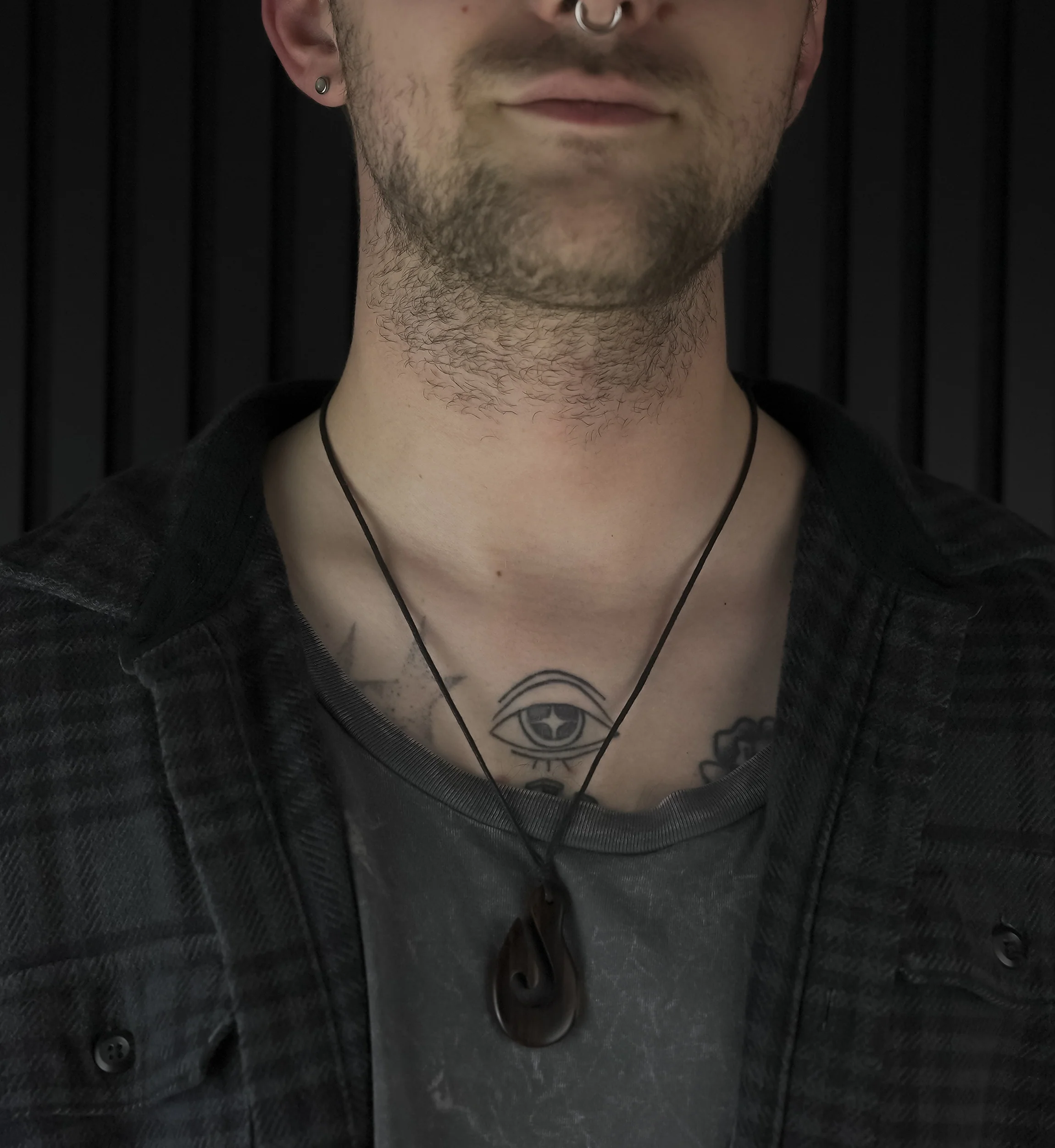 Fish Hook Wood Pendant Necklace - Image 3