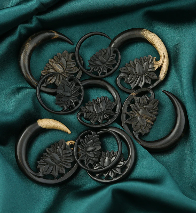 Floating Lotus Areng Wood Hangers - Image 4