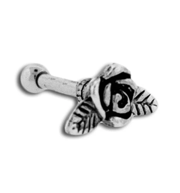 Floral Rose Tragus - Cartilage Barbell