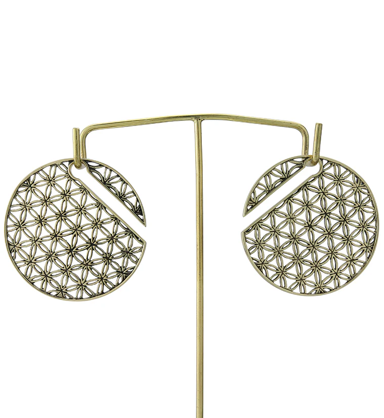Flower of Life Disk Golden Ear Weights - Image 5