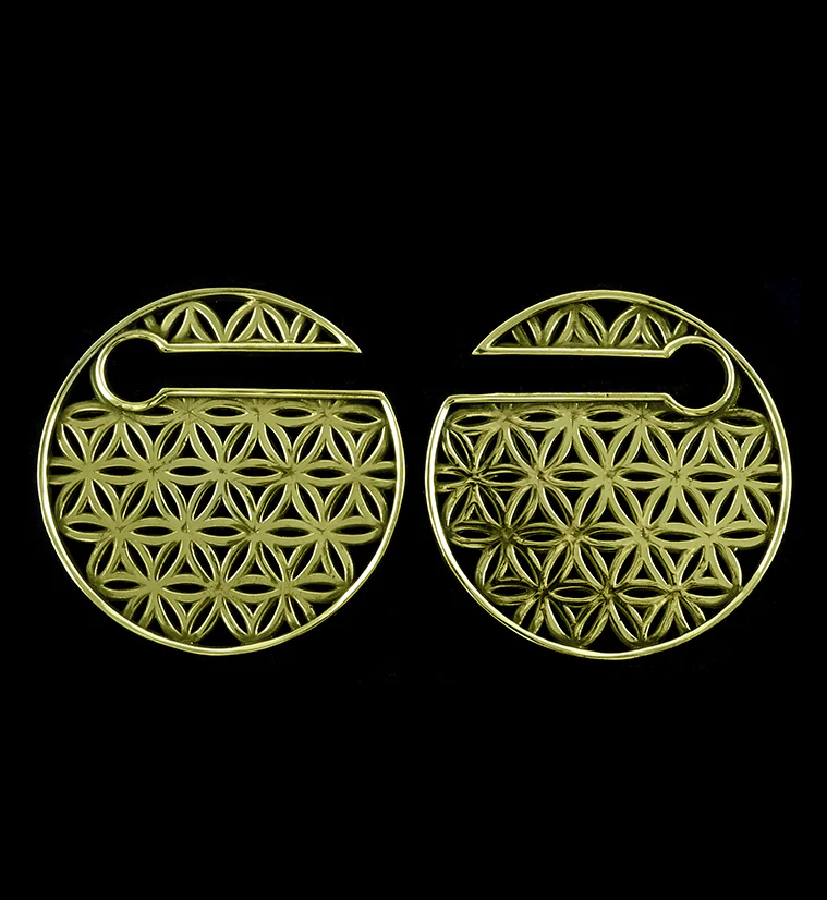Flower of Life Disk Golden Ear Weights - Image 7