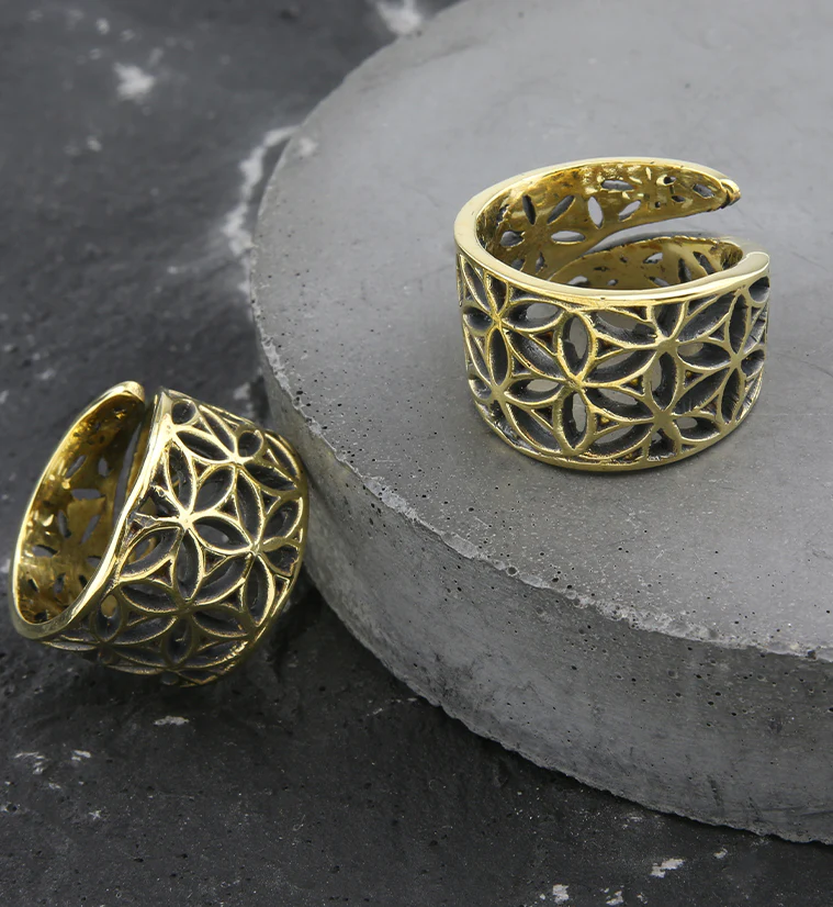 Flower Of Life Brass Ring - Image 2