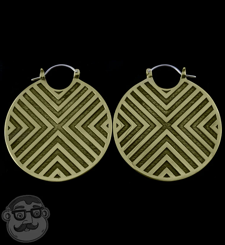 Flux Brass Earrings - Weights