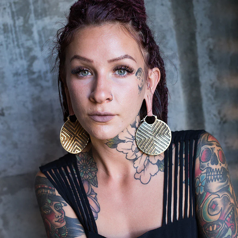 Flux Brass Earrings - Weights - Image 3