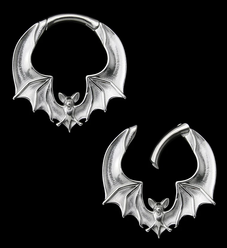 Flying Bat Stainless Steel Hinged Ear Weights - Image 5