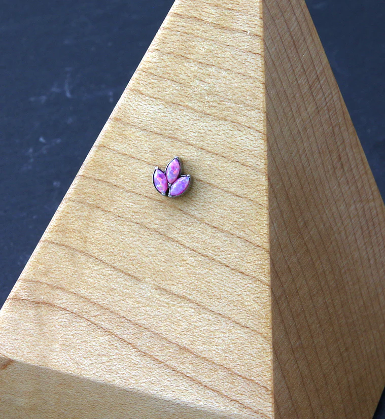 Frond Pink Opalite Threadless Titanium Top - Image 2