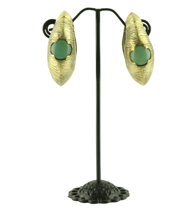 Frontier Aventurine Stone Hinged Ear Weights - Image 2