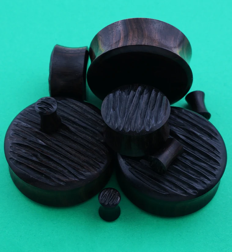 Furrow Areng Wood Plugs - Image 2