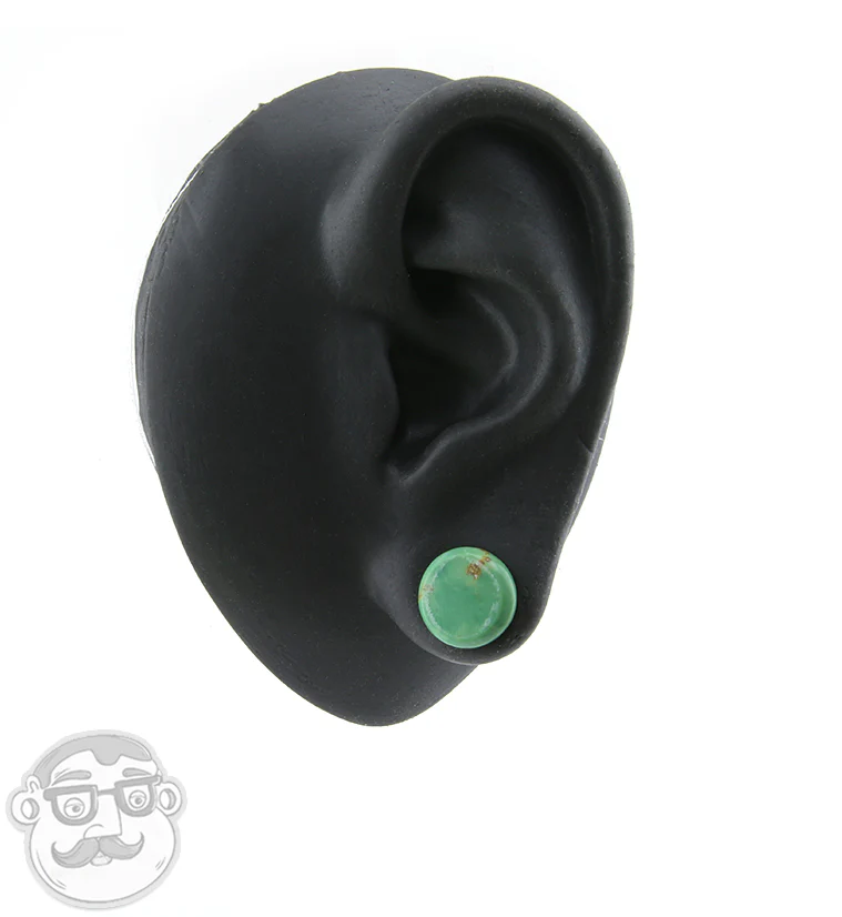 Genuine Green Turquoise Stone Plugs - Image 2