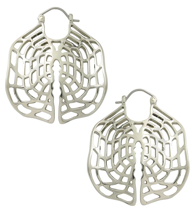 Xylem Geometric White Brass Hangers / Earrings