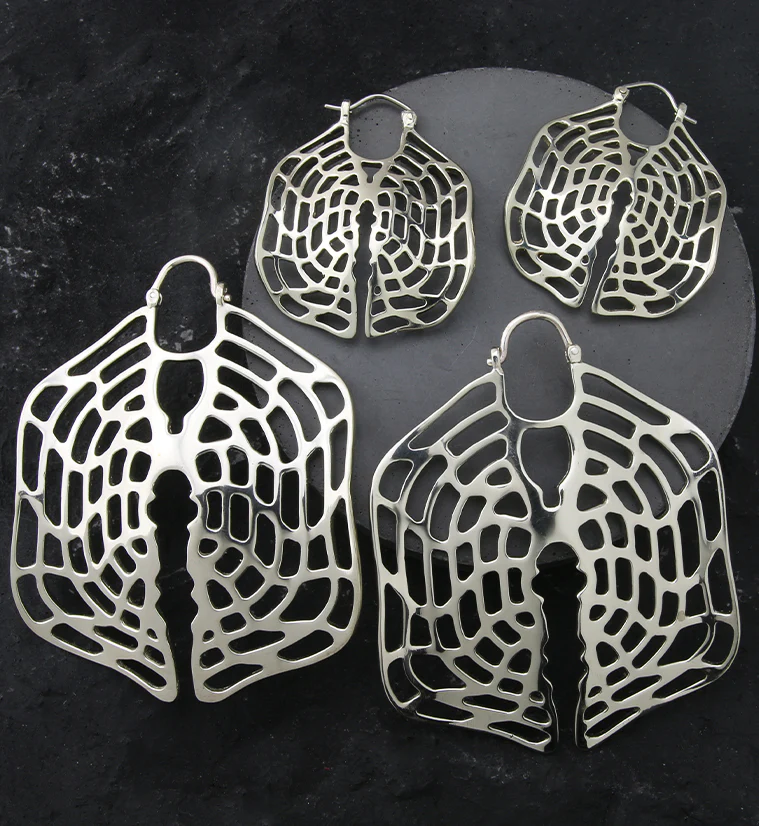 Xylem Geometric White Brass Hangers / Earrings - Image 2