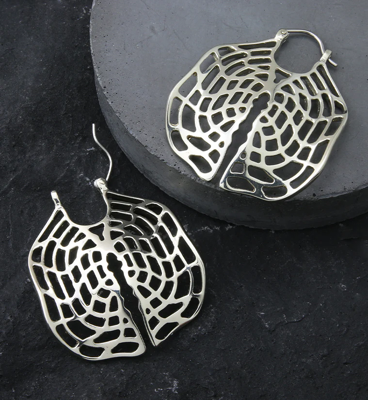 Xylem Geometric White Brass Hangers / Earrings - Image 4