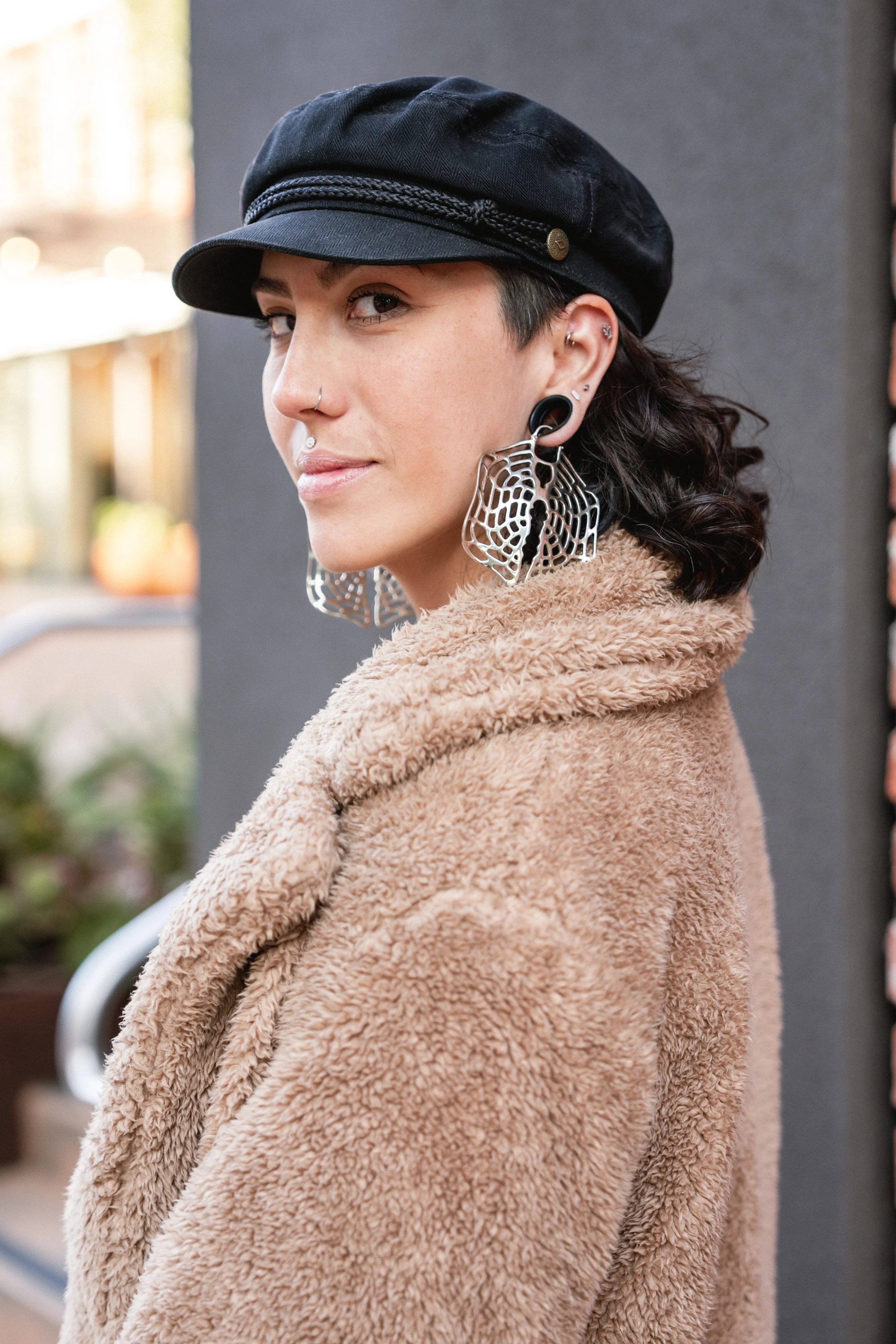 Xylem Geometric White Brass Hangers / Earrings - Image 6
