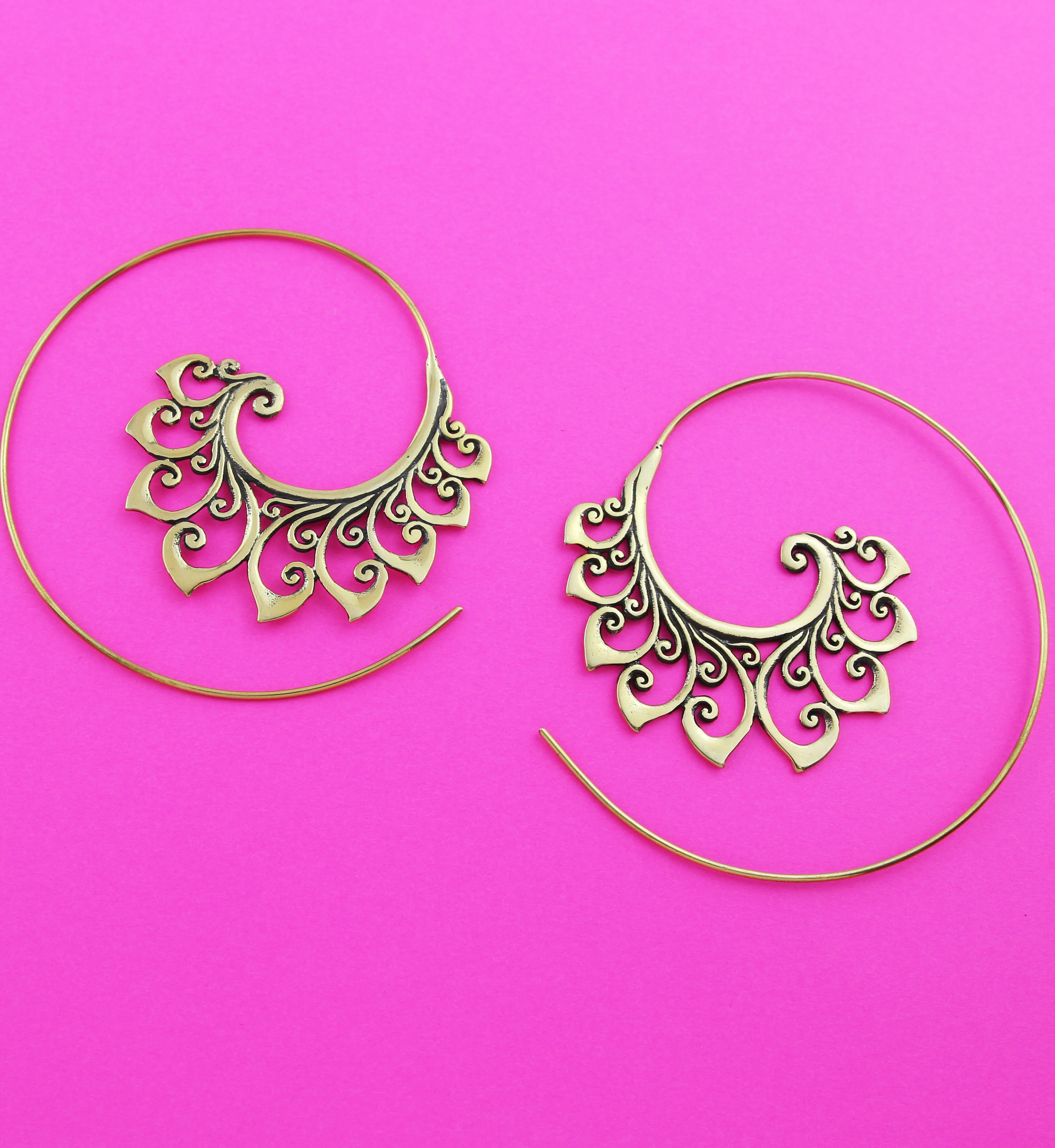 Gild Brass Hoop Earrings/Hangers - Image 3