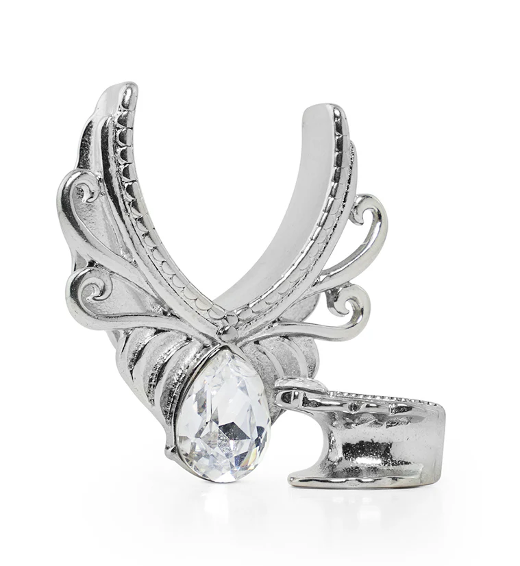 Gild Teardrop CZ Stainless Steel Saddles