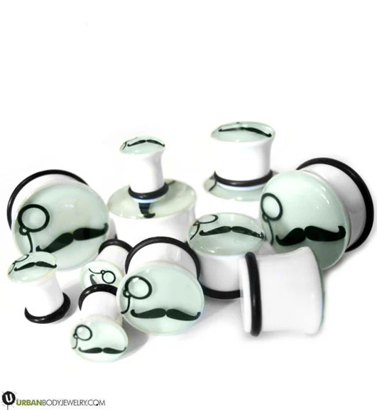 Glow In The Dark Mustache Plugs - Image 4