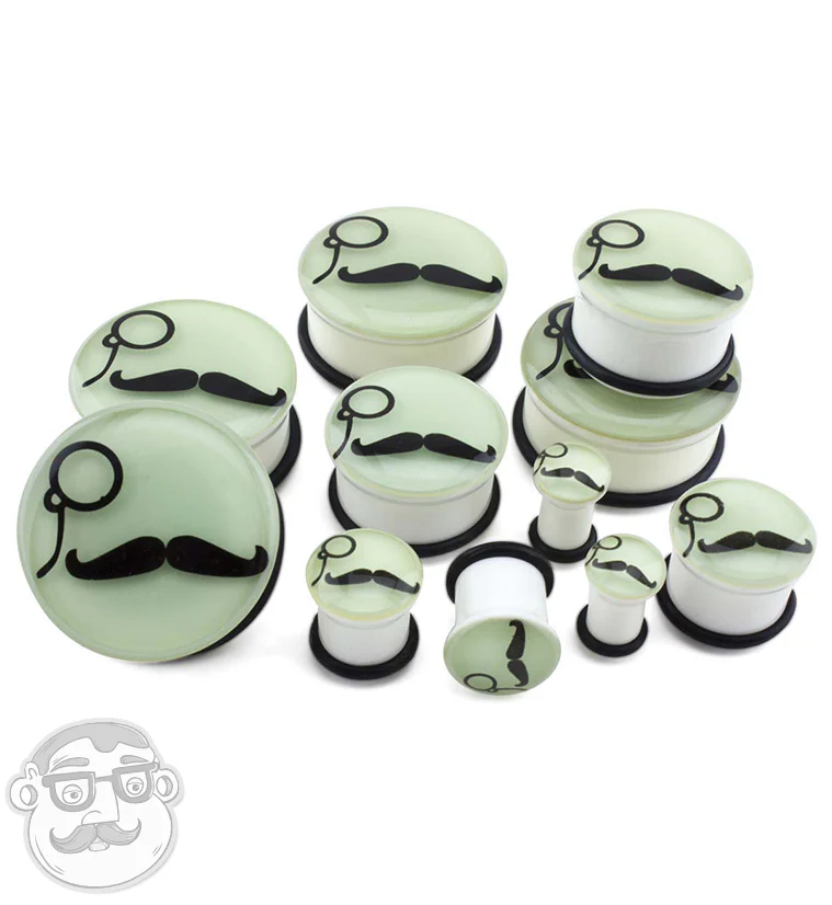 Glow In The Dark Mustache Plugs - Image 5