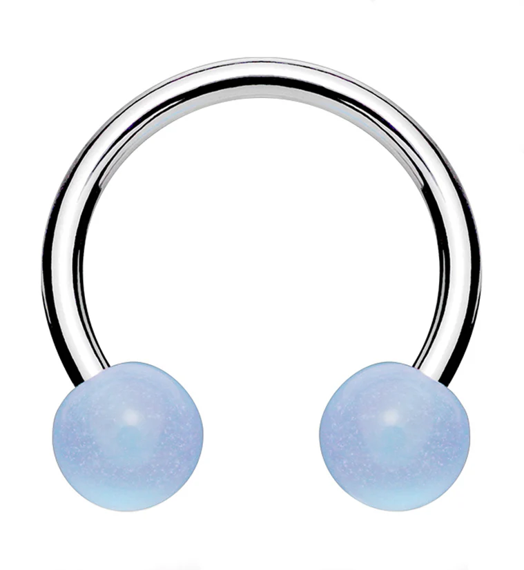 Glow in the Dark Stainless Steel Circular Barbell - Image 2